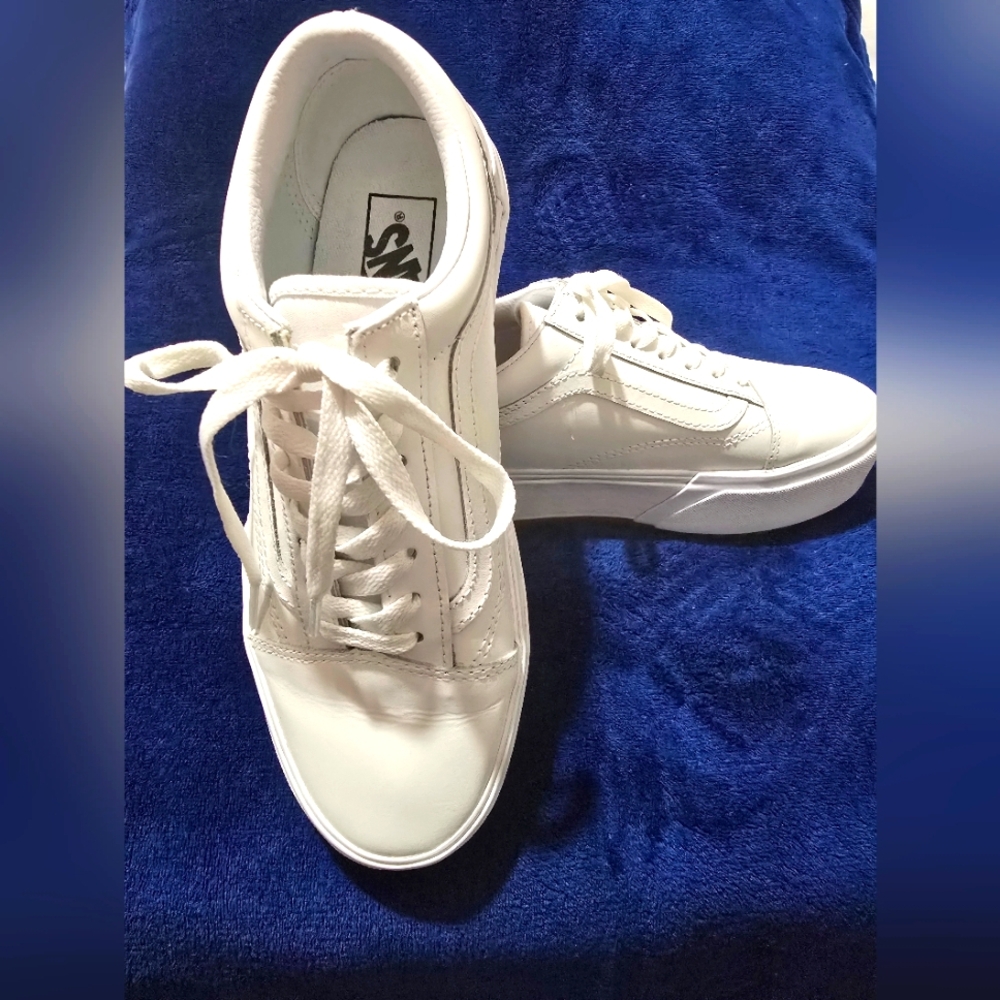 Vans Old Skool Platform White Sneakers- Women's NWOT